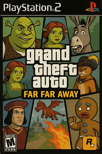 PS2 游戏封面 (GTA x Shrek)